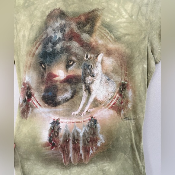 The Mountain wolf dreamcatcher Native American tee size small - Picture 3 of 5
